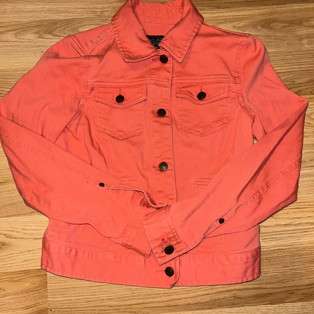 Lauren Ralph Lauren Denim Jacket P/S Women Pink Trucker Pockets LRL Jeans Co